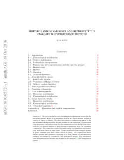 Motivic random variables and representation stability II