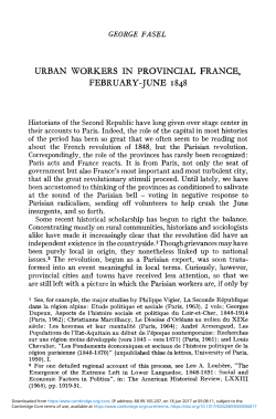 Urban Workers in Provincial France, February