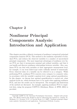 Nonlinear Principal Components Analysis: Introduction and
