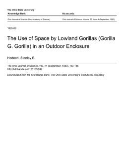 The Use of Space by Lowland Gorillas - Knowledge Bank