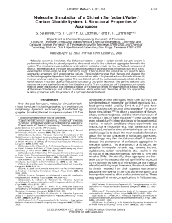 Molecular Simulation of a Dichain Surfactant/Water/ Carbon Dioxide