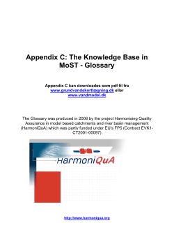 Appendix C: The Knowledge Base in MoST - Glossary - DK