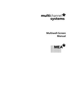 Multiwell-Screen Manual