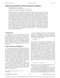 Laboratory simulations of solar prominence