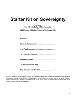 StarterKitonSovereignty - Citizens Equal Rights Alliance