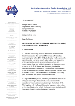 19.01.17 AADA Submission to 2017-18 Pre