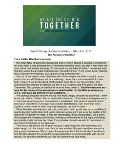 Small Group Discussion Guide &ndash; March 5, 2017