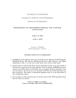 exam - School of Informatics