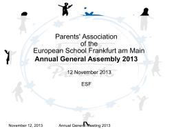 Parents` Association of the European School Frankfurt am Main