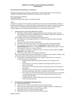 Needlestick Injuries - University of Florida Health Science Center