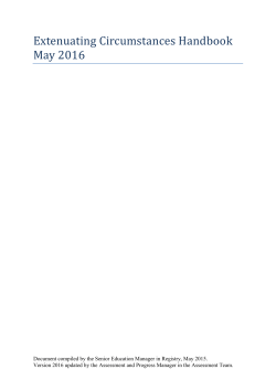 Handbook on extenuating circumstances