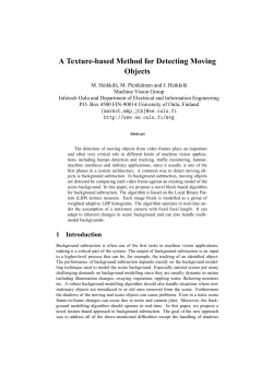 A Texture-based Method for Detecting Moving Objects