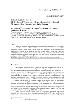 Hydrothermal treatment of electrochemically synthesized