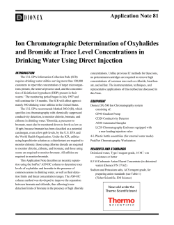AN 81: Ion Chromatographic Determination of Oxyhalides and