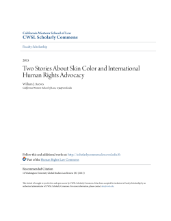 Two Stories About Skin Color and International Human Rights