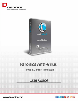 Faronics Anti-Virus User Guide
