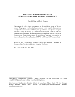 The Effect of Tax Expenditures on Automatic Stabilizers