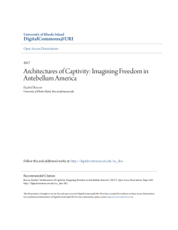 Architectures of Captivity: Imagining Freedom in Antebellum America