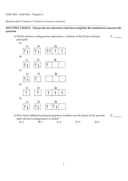 CHE 1401 - Fall 2016 - Chapter 6 Homework 6 (Chapter 6