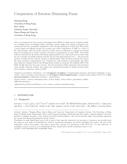 Computation of Rotation Minimizing Frame