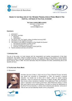 GUIDE TO THE ANALYSIS OF THE SPANISH TRANSLATION OF