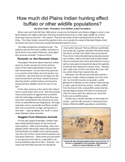 How much did Plains Indian hunting effect