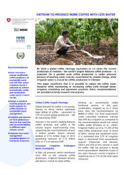 Global demand for coffee is increasing. Twenty to thirty million