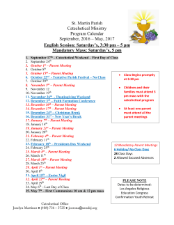 May, 2017 English Session: Saturday`s, 3:30 pm M