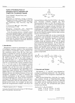 Variety of Oxidation States of Manganese Ions in