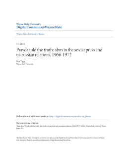 abm in the soviet press and us-russian relations, 1966-1972