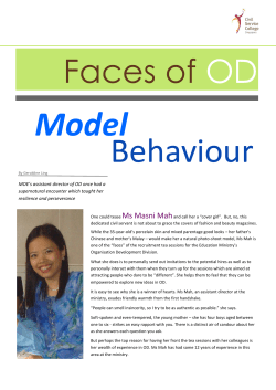 MOE`s assistant director of OD once had a supernatural encounter