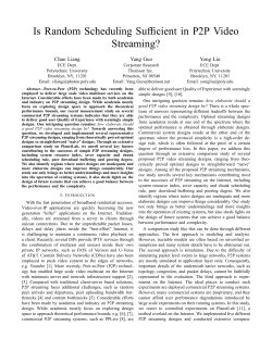 Is Random Scheduling Sufficient in P2P Video Streaming?