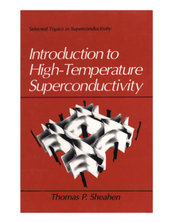 Introduction to High-Temperature Superconductivity (Sheahen