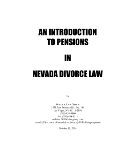 an introduction to pensions in nevada divorce law