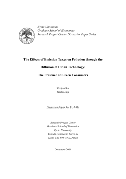 The Effects of Emission Taxes on Pollution through the Diffusion of