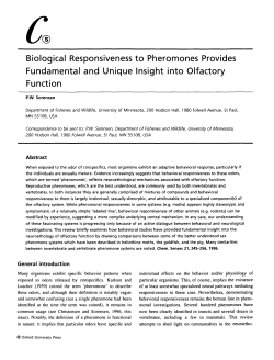 Biological Responsiveness to Pheromones