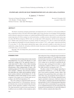 STATIONARY AND PULSE ELECTRODEPOSITION OF CoNi AND