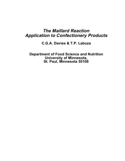 The Maillard Reaction Application to