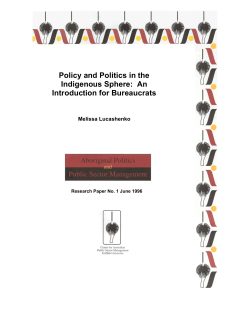 Policy and Politics in the Indigenous Sphere: An
