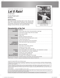 Let It Rain! - Houghton Mifflin Harcourt