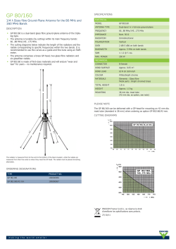 GP 80/160 - 1/4 &lambda; Glass fibre Ground