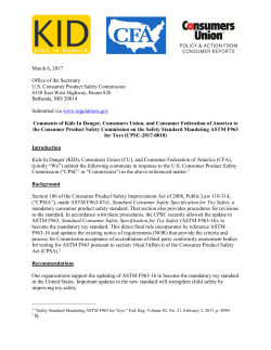 March 6, 2017 Office of the Secretary US