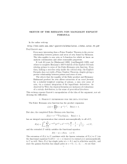 SKETCH OF THE RIEMANN&ndash;VON MANGOLDT EXPLICIT