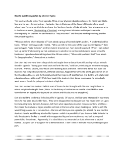 How to avoid being eaten by a lion or hyena