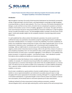 Protein-Protein Interaction Measurement
