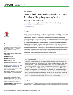 Genetic Redundancies Enhance Information Transfer in