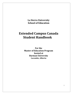 Canadian Extended Campus Bulletin and