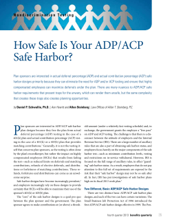 How Safe Is Your ADP/ACP Safe Harbor?