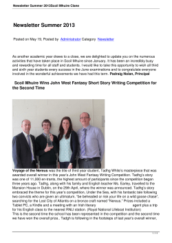 Newsletter Summer 2013Scoil Mhuire Clane
