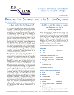 Perspectiva Gen eral sobre la Sordo-Ceguera
